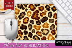 Leopard Print Mouse Pad Sublimation - Animal Print Mousepad Product Image 1