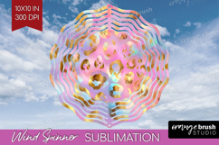 Leopard Print Wind Spinner Sublimation PNG - Animal Print Product Image 1