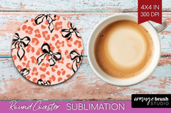 Leopard Print Round Coaster - Animal Print Coaster PNG Product Image 1