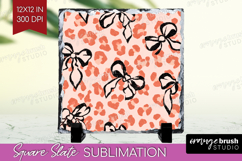 Leopard Print Slate PNG - Animal Print Square Slate Product Image 1