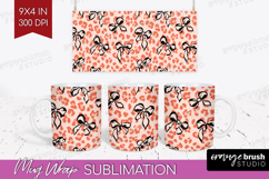 Leopard Print Mug Wrap - Animal Print Mug PNG Sublimation Product Image 1