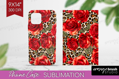 Leopard Print Phone Case PNG - Animal Print Case PNG Product Image 1