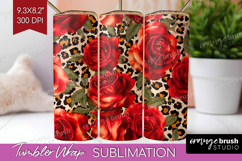 Leopard Print Tumbler Wrap - Animal Print Tumbler PNG Product Image 1
