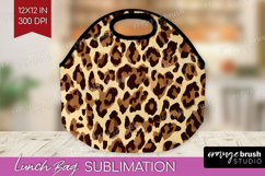 Leopard Print Lunch Bag - Animal Print Lunch Bug PNG Product Image 1