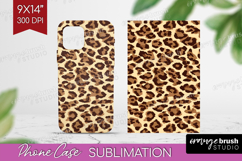 Leopard Print Phone Case PNG - Animal Print Case PNG Product Image 1