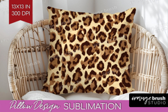 Leopard Print Pillow Sublimation - Animal Print Pillow Cover Product Image 1