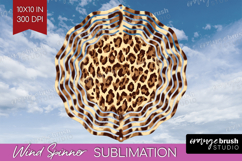 Leopard Print Wind Spinner Sublimation PNG - Animal Print Product Image 1