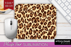 Leopard Print Mouse Pad Sublimation - Animal Print Mousepad Product Image 1