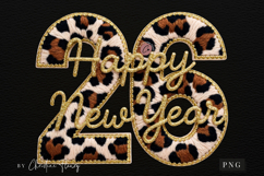 Leopard Print Happy New Year 2026 PNG Product Image 4