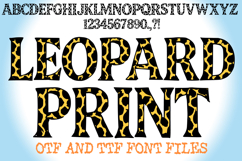 Leopard Print Alphabet Lettering ABC Animal Text Font OTF