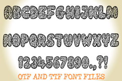 Leopard Print Animal Handwriting Alphabet Lettering ABC Text Product Image 2