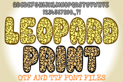 Leopard Print Animal Handwriting Alphabet Lettering ABC Text Font OTF