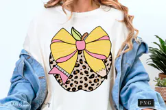 Coquette Teacher Pencil Bow PNG | Back To School PNG Product Image 1
