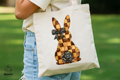 Easter Silhouette Bunny Seamless Leopard Checker Box Pattern Product Image 5