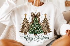 Leopard Print Christmas Tree Sublimation Png Product Image 2