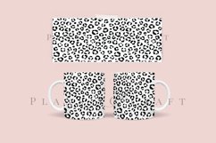 leopard print coffee mug glass wrap svg 11oz 15oz mug svg presized for 11oz 15oz glass ready to cut and sublimation files