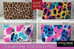 Leopard Print Cosmetic Bag - Cheetah Makeup Bag PNG Product Image 1