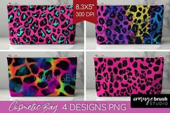 Leopard Print Cosmetic Bag - Cheetah Makeup Bag PNG Product Image 1