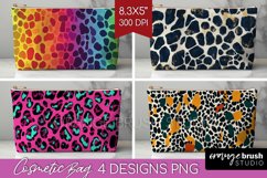 Leopard Print Cosmetic Bag - Cheetah Makeup Bag PNG Product Image 1