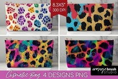 Leopard Print Cosmetic Bag - Cheetah Makeup Bag PNG Product Image 1