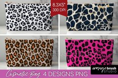 Leopard Print Cosmetic Bag - Cheetah Makeup Bag PNG Product Image 1