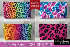 Leopard Print Cosmetic Bag - Cheetah Makeup Bag PNG Product Image 1