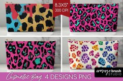Leopard Print Cosmetic Bag - Cheetah Makeup Bag PNG Product Image 1