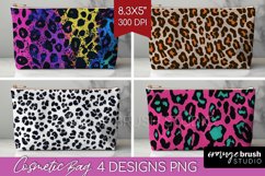 Leopard Print Cosmetic Bag - Cheetah Makeup Bag PNG Product Image 1