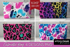 Leopard Print Cosmetic Bag - Cheetah Makeup Bag PNG Product Image 1