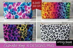 Leopard Print Cosmetic Bag - Cheetah Makeup Bag PNG Product Image 1