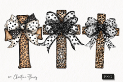 Leopard Print Cross Clipart | Christian PNG Product Image 1