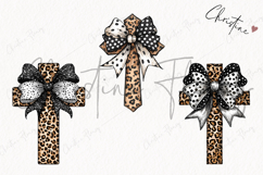 Leopard Print Cross Clipart | Christian PNG Product Image 3
