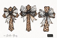 Leopard Print Cross Clipart | Christian PNG Product Image 1
