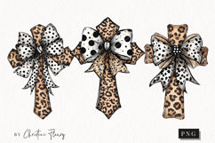 Leopard Print Cross Clipart | Christian PNG Product Image 1