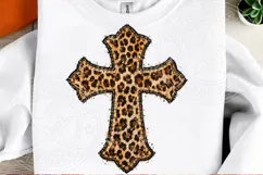Leopard Print Cross PNG | Christian Faith Sublimation Design Product Image 2