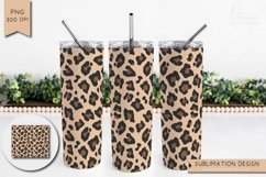 Leopard Print Pattern sublimated in 20 Oz Tumbler