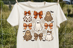 Leopard Print Ghost PNG, Halloween Coquette Bow Sublimation Product Image 3