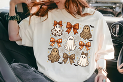 Leopard Print Ghost PNG, Halloween Coquette Bow Sublimation Product Image 7