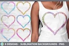 Bundle of six Leopard Print heart frames clipart.