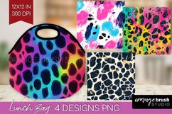 Leopard Print Lunch Bag - Cheetah Lunch Bug PNG Sublimation Product Image 1