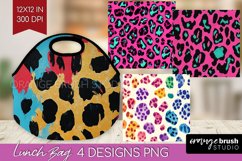 Leopard Print Lunch Bag - Cheetah Lunch Bug PNG Sublimation Product Image 1
