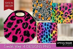 Leopard Print Lunch Bag - Cheetah Lunch Bug PNG Sublimation Product Image 1