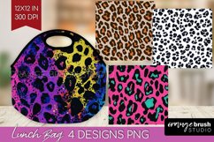 Leopard Print Lunch Bag - Cheetah Lunch Bug PNG Sublimation Product Image 1