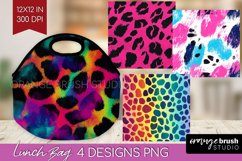 Leopard Print Lunch Bag - Cheetah Lunch Bug PNG Sublimation Product Image 1