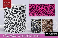 Leopard Print Mug Wrap - Cheetah Mug PNG Sublimation Product Image 1