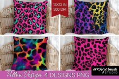 Leopard Print Pillow Sublimation - Cheetah Pillow Cover PNG Product Image 1