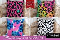 Leopard Print Pillow Sublimation - Cheetah Pillow Cover PNG Product Image 1