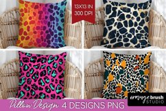 Leopard Print Pillow Sublimation - Cheetah Pillow Cover PNG Product Image 1