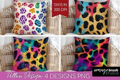 Leopard Print Pillow Sublimation - Cheetah Pillow Cover PNG Product Image 1
