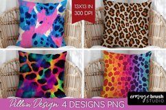 Leopard Print Pillow Sublimation - Cheetah Pillow Cover PNG Product Image 1